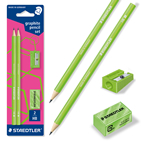 Набор канцелярский STAEDTLER Wopex Neon: чернографитовые карандаши 2 шт., HB, ластик, точилка, блистер