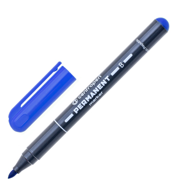 Маркер перманентный Centropen 2836 синий, пулевидный, 2мм