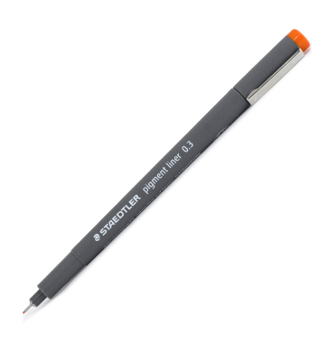 Линер STAEDTLER Pigment liner 308, 0,3 мм, оранжевый