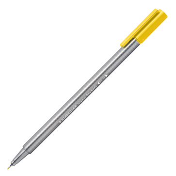 Ручка капиллярная Triplus, трехгранный пластиковый корпус, 0,3 мм, цвет чернил: ярко желтый