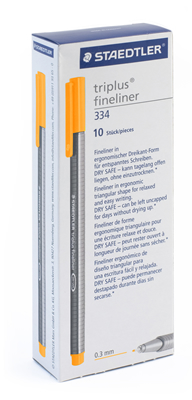 Ручка капиллярная Triplus, трехгранный пластиковый корпус, 0,3 мм, цвет чернил: персиковый