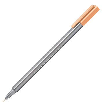 Ручка капиллярная Triplus, трехгранный пластиковый корпус, 0,3 мм, цвет чернил: светло-оранжевый