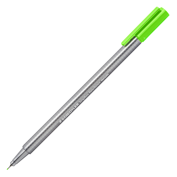 Ручка капиллярная Triplus, трехгранный пластиковый корпус, 0,3 мм, цвет чернил: зеленый (неон)