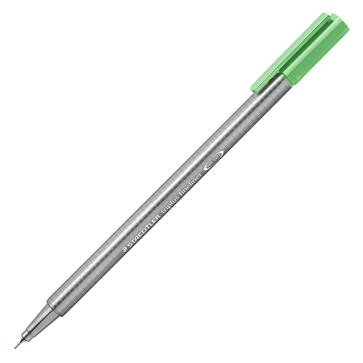 Ручка капиллярная Triplus, трехгранный пластиковый корпус, 0,3 мм, цвет чернил: светло-зелёный