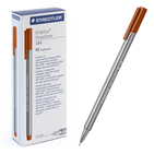 Ручка капиллярная Triplus, трехгранный пластиковый корпус, 0,3 мм, цвет чернил: яркая охра
