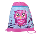 Мешок-рюкзак для обуви Belmil PINKY OWL с вентилируемой сеткой и объемным карманом на молнии. Размеры 35х43 см