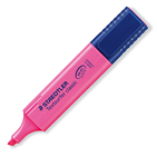 Текстовыделитель флуоресцентный, клиновидный наконечник, 1-5 мм, розовый