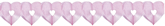 Гирлянда "Сердечки", розовые, 6 м, бумажная, фигурная