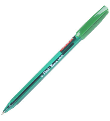 Ручка шариковая Flair PEACH TRENDZ, пластик, 1,0 мм, зеленая