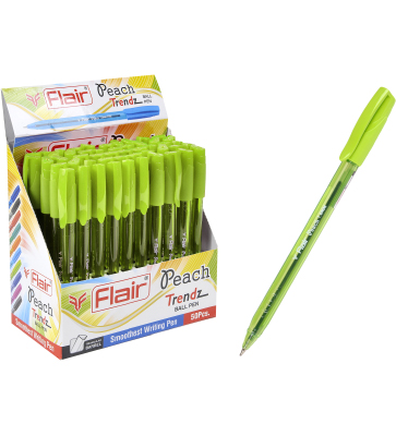 Ручка шариковая Flair PEACH TRENDZ, пластик, 1,0 мм, салатовая