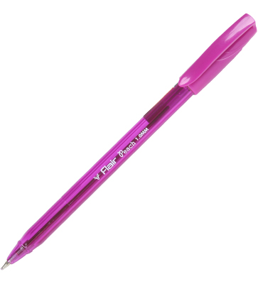 Ручка шариковая Flair PEACH TRENDZ, пластик, 1,0 мм, розовая