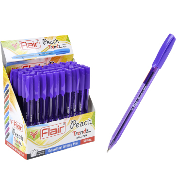 Ручка шариковая Flair PEACH TRENDZ, пластик, 1,0 мм, фиолетовая