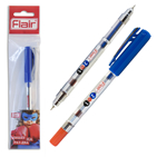 Ручка шариковая двусторонняя 2-IN-1, пластик, синяя и красная, блистер