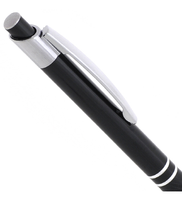 Автоматическая шариковая ручка Miami, черный металлический корпус, цвет чернил: синий