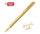 Ручка шариковая Beverlly Hills, золотой металлический корпус, цвет чернил: синий
