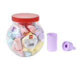 Точилка одинарная пластмассовая Pastel, с контейнером, ассортимент цветов
